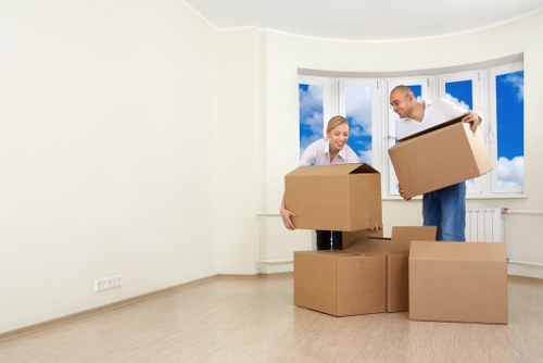 Careful loading of household furniture for a Surrey move