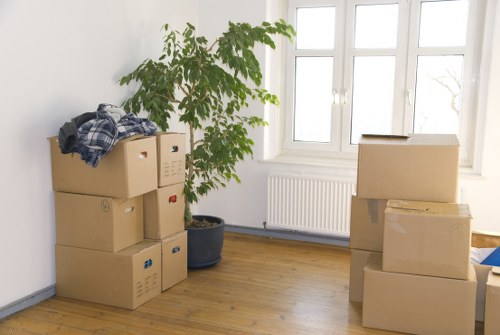Removal van parked for a property move in Surrey