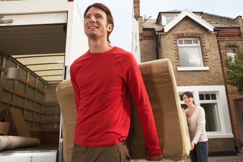 Team member protecting property during a move