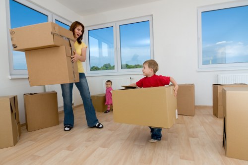 Family preparing for a house move in Surrey