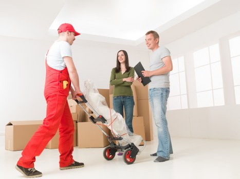 Local moving van handling access challenges in Surrey