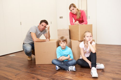 Business relocation and furniture transport with a removal truck in Surrey