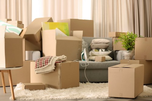 Safe and careful van loading by a Surrey moving team