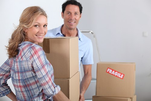Loading furniture into a moving van in Surrey